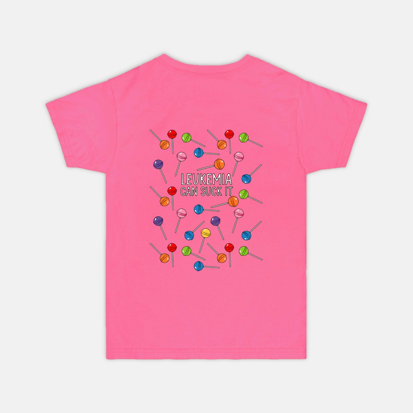 Leukemia Can Suck It - Youth Tee, Crunchberry Pink