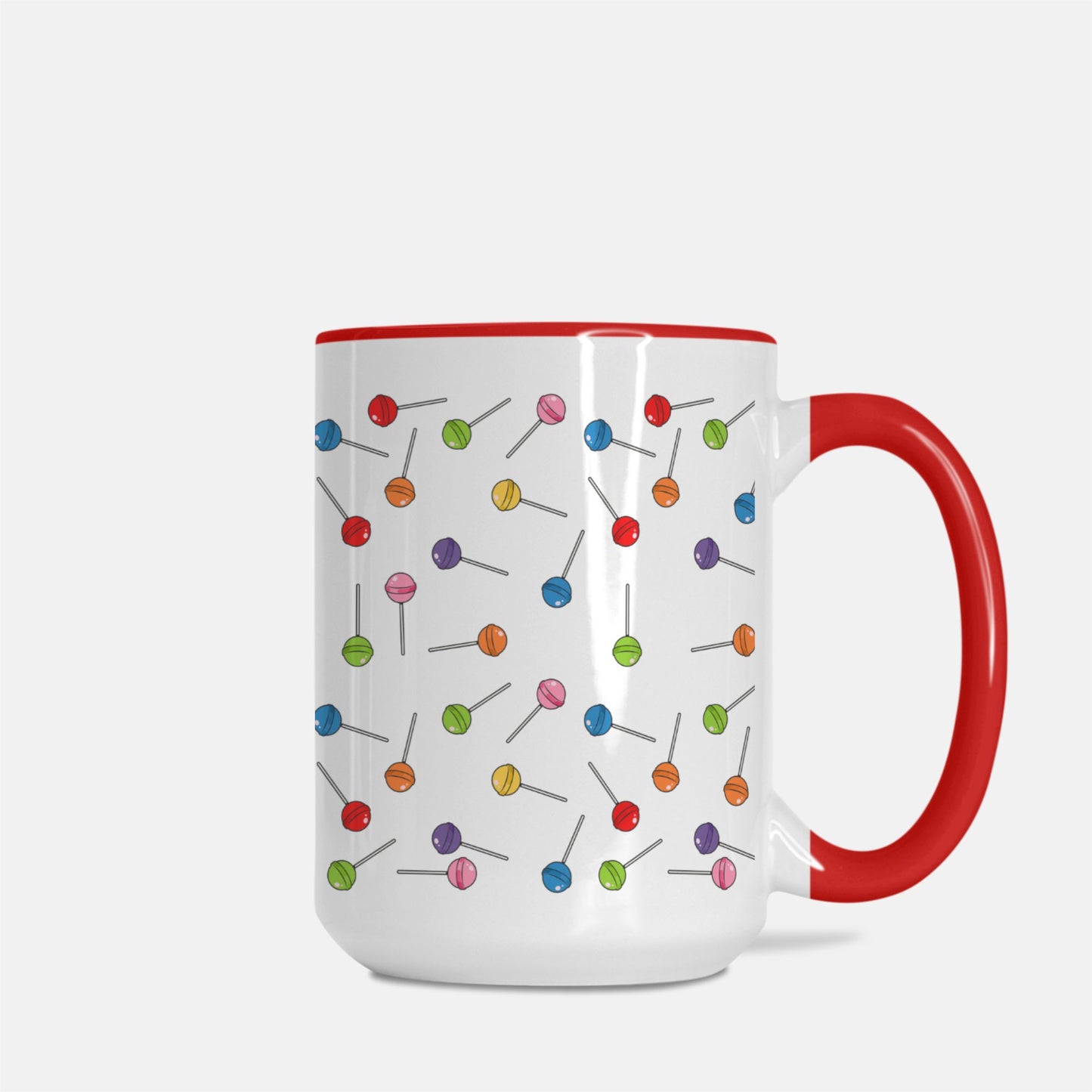 Mug Deluxe 15 oz. (Red + White)